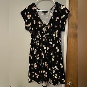 Black floral dress
